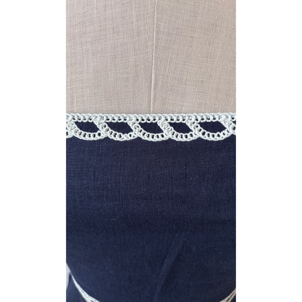 Christian Lacroix - NWT XS Women's Navy Linen blend embroidered 2 piece set - Picture 2 of 11